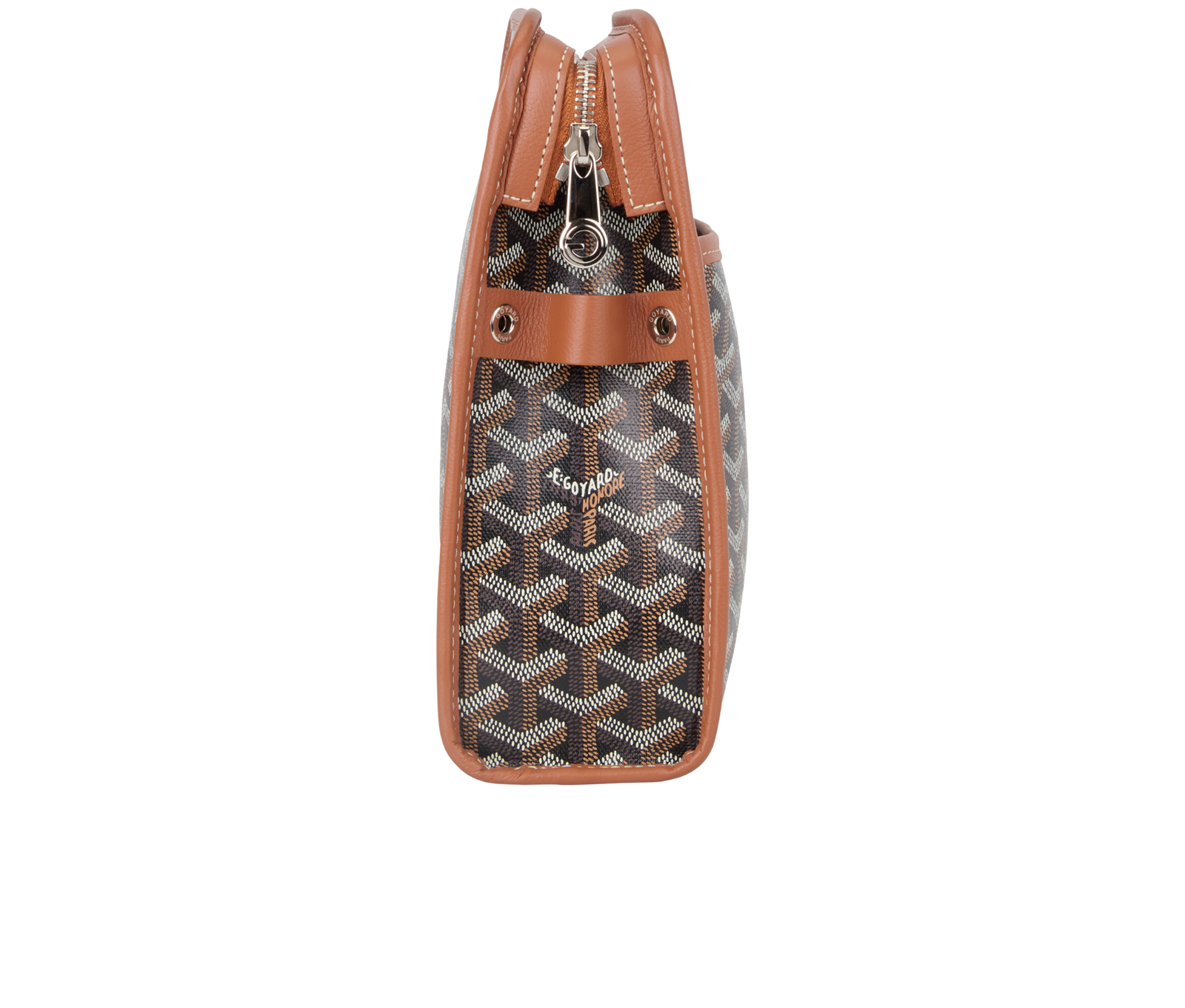 Goyard Jouvence GM Toiletry Bag, &pound;950, Accessories, Black/Brown, Canvas, Side view